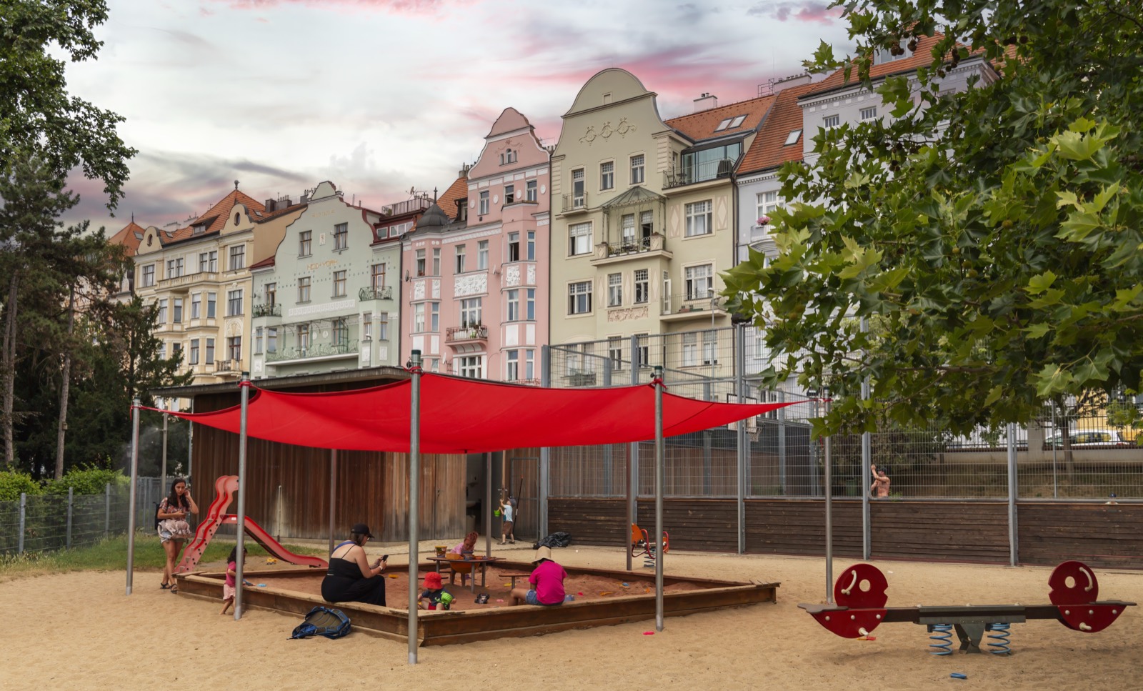 Spielplatz im Park Grébovka